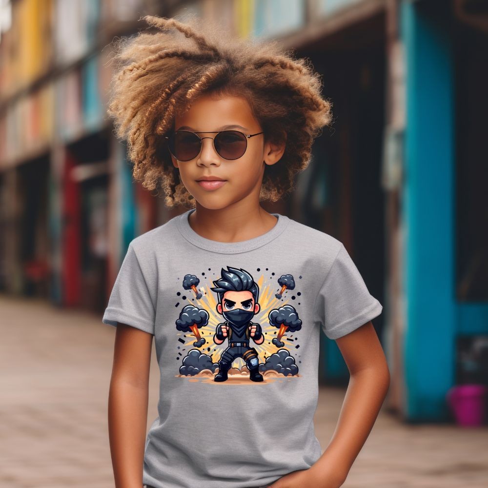 Camiseta Menino Fortnite Camisa Infantil Personagens De Jogo Confortável