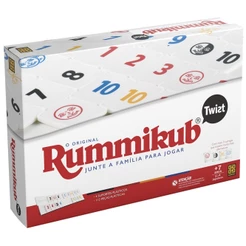 JOGO DE TABULEIRO RUMMIKUB TWIST GROW BRINQUEDO DE MESA FAMÍLIA DIVERSÃO ESTRATÉGIAS DESAFIO NÚMEROS