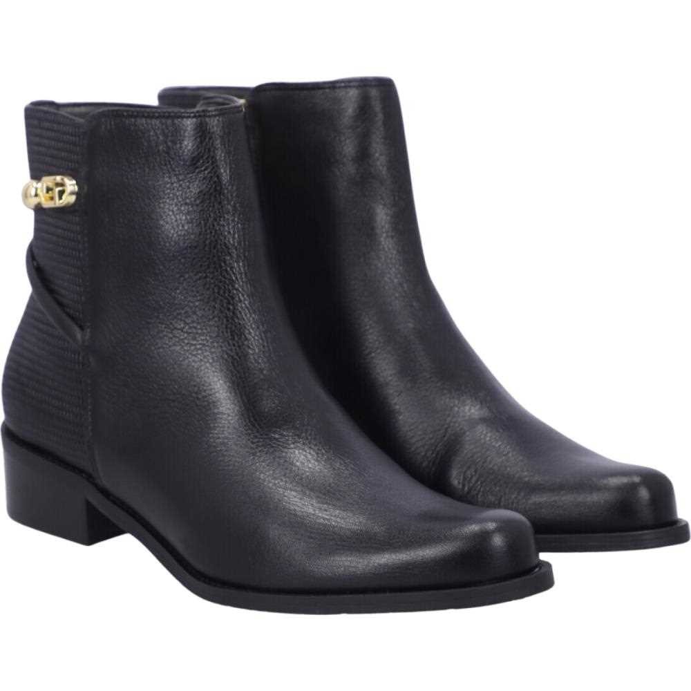 Bota Feminina Cano Curto Salto Bloco Baixo Couro Saara Ravena 52460017 Luz Da Lua
