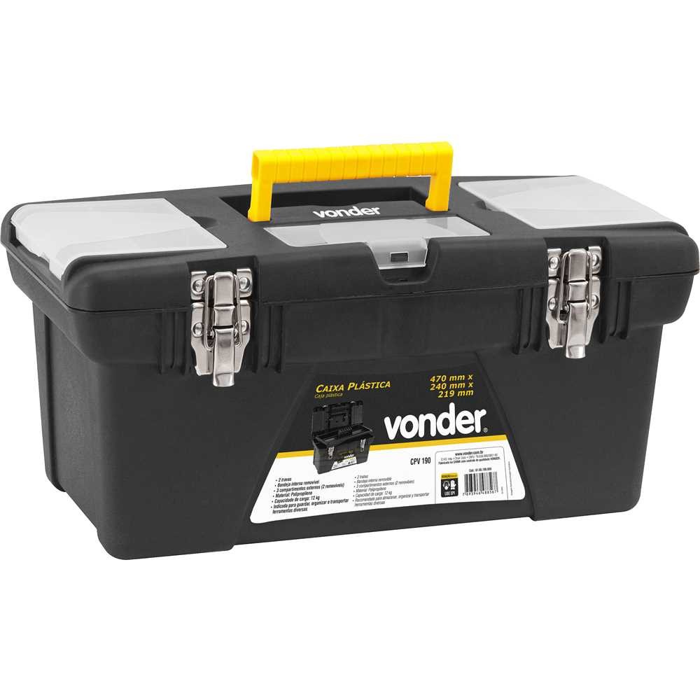 Caixa Ferramentas Plástica CPV 190 Vonder em Oferta na Shopee