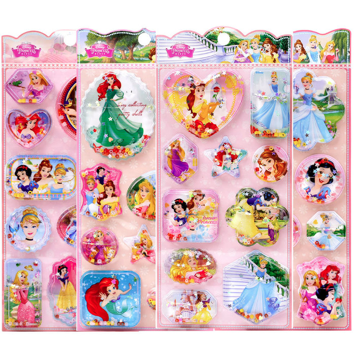 Adesivo De Óleo De Desenho Animado Princesa Shake Water 3D em Oferta na Shopee