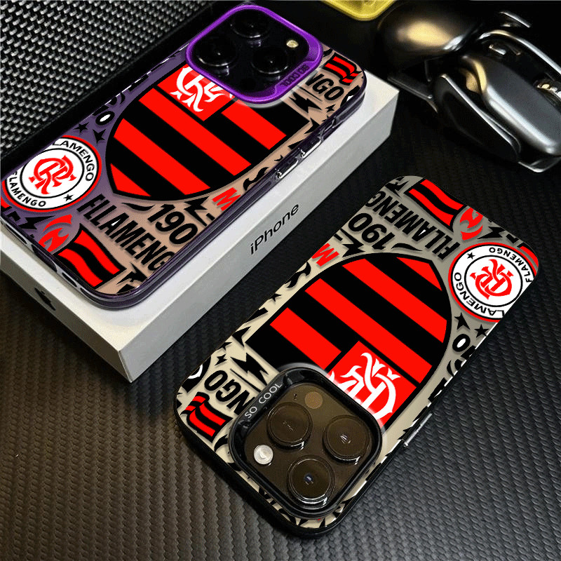 Capinha FLA Mengão Para iPhone 15 pro max fosco Anti Queda Anti Impacto Capa iPhone 11 12 13 14 16 Pro Max X XS XR Case