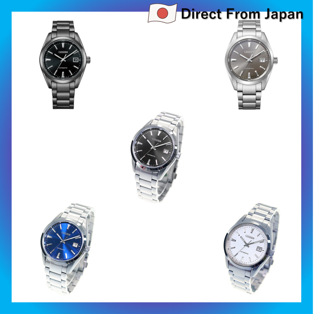 Relógio automático masculino Citizen NB1050-59A prateado, coleção Citizen, à prova d'água, com visor de data e parte tra