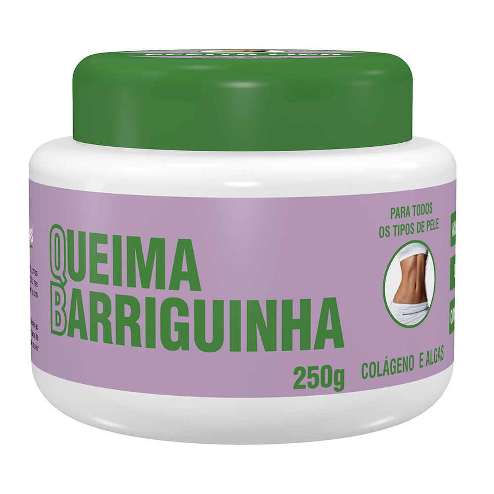 Creme Para Massagem Multi Pétalas Queima Barriguinha 250g - Beauty