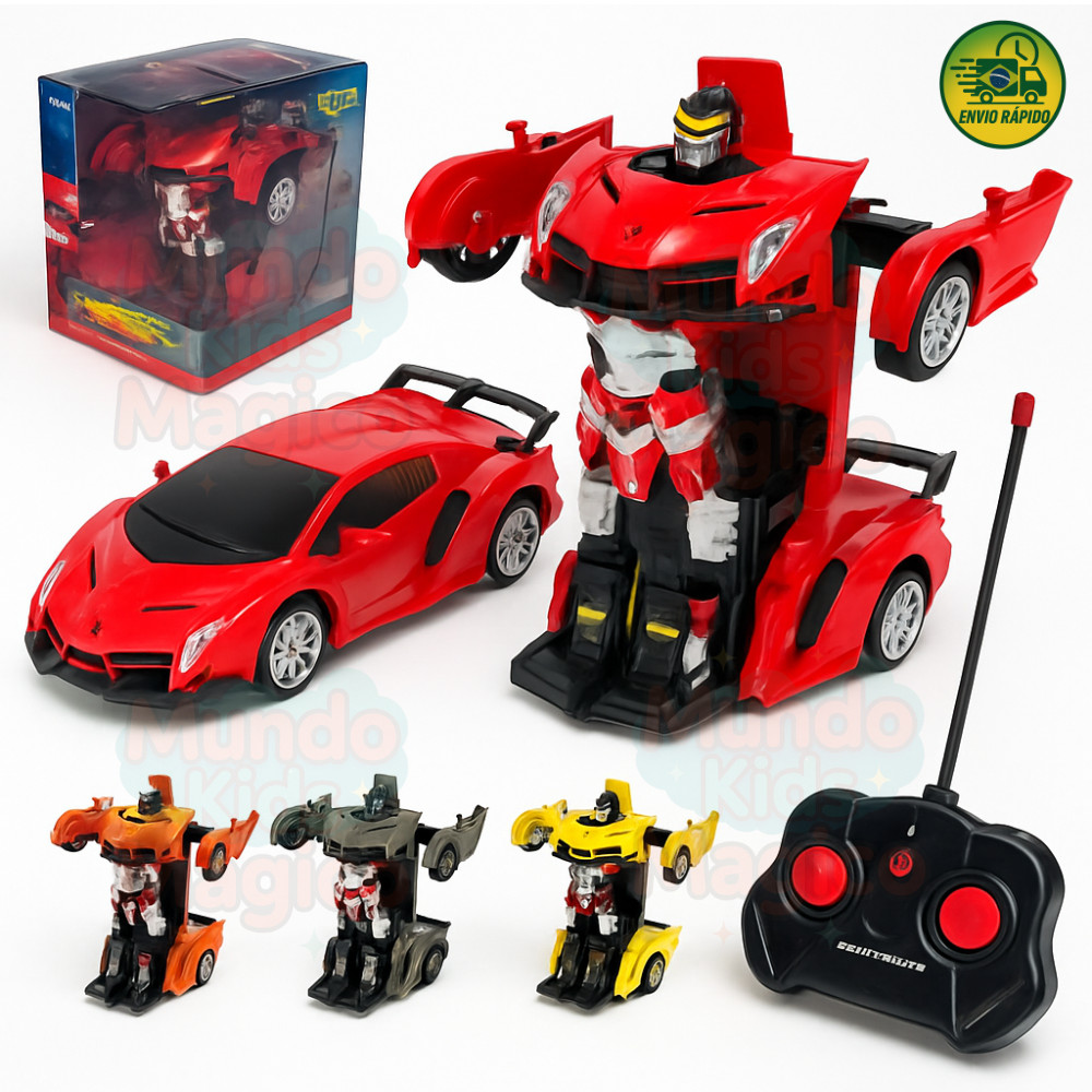 ROBO CAR TITANIUM CARRINHO DE CONTROLE REMOTO SEM FIO QUE VIRA ROBO  (Transformers) - TRANSFORME SEU ROBO EM CARRO