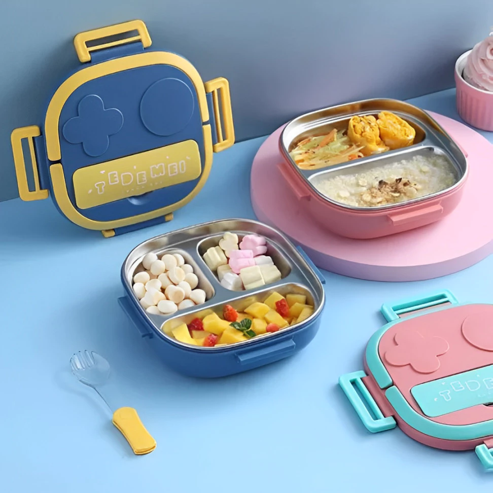 Marmita Infantil Portátil Lancheira Escolar Recipiente Para Comida Para Bebê Crianças
