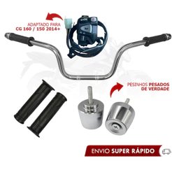 Kit Guidão Cg Cargo + Punho NC 750 + Peso Pcx + Manopla