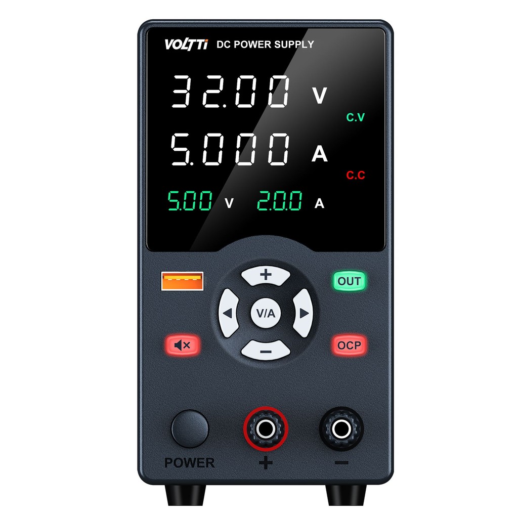 Fonte de Alimentação de Bancada 32V 5A 160W OCP USB Voltti GC305H - Bivolt