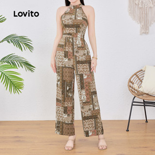 (New) Lovito Macacão Casual Macio e Confortável para Primavera/verão para mulheres L143EDD100 em Oferta na Shopee