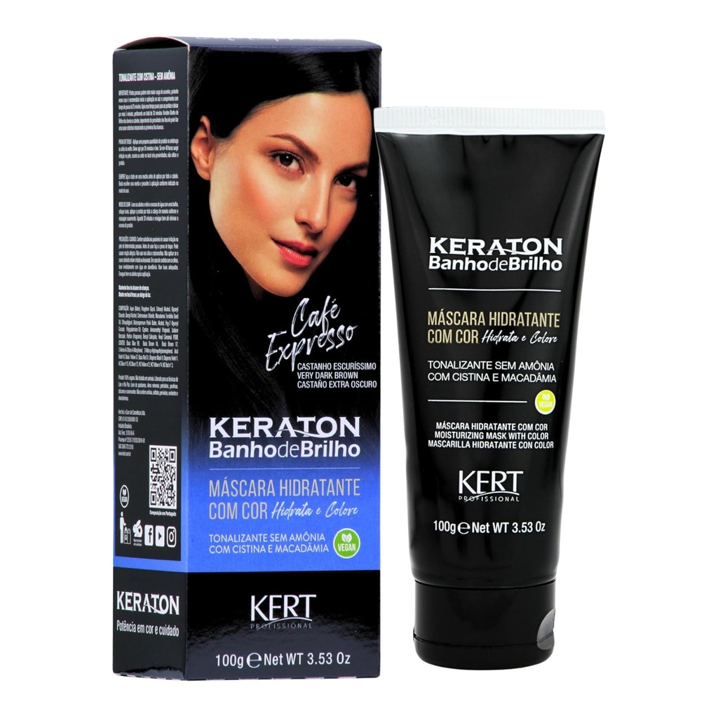 Tonalizante Banho De Brilho Café Expresso100g - Keraton em Oferta na Shopee