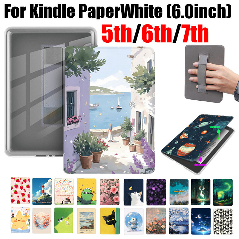 Para Kindle PaperWhite 1 2 3 6,0 polegadas 5ª 6ª 7ª Geração 6.0'' Portátil Caso Acrílico Claro DIY E-Book Capa