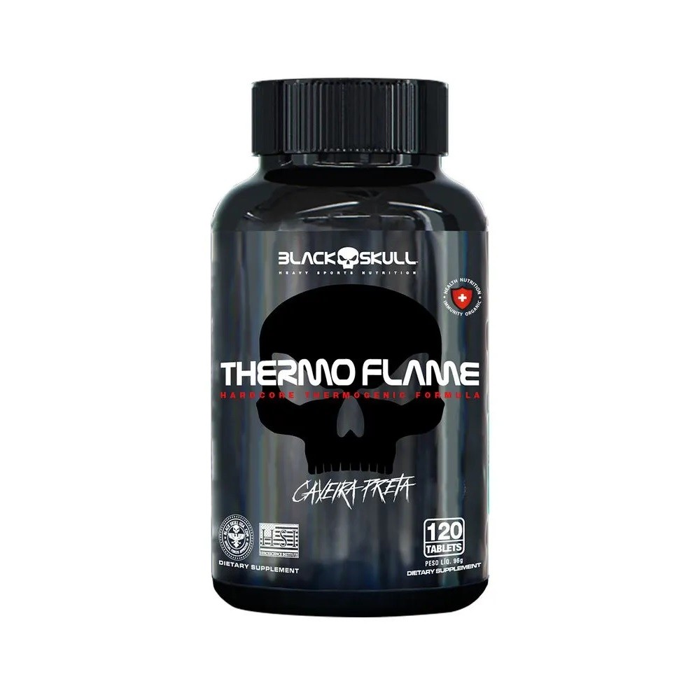Thermo Flame Pote 120 Tabletes - Black Skull em Oferta na Shopee