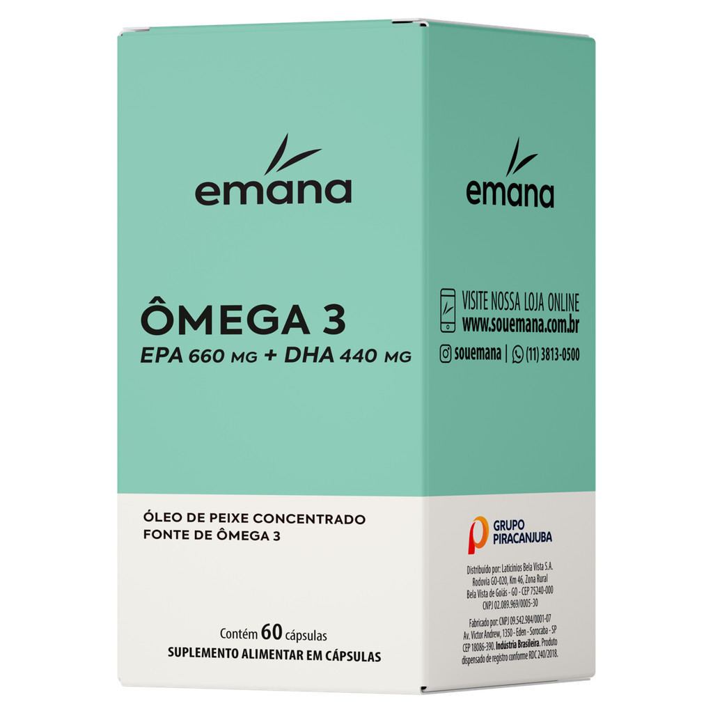 Emana Ômega 3 - 60 Cápsulas em Oferta na Shopee