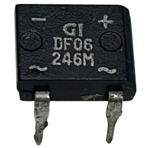 KIT COM 02 PEÇAS - PONTE RETIFICADORA DF06 | DF06M | DF06002M GENERAL INSTRUMENT