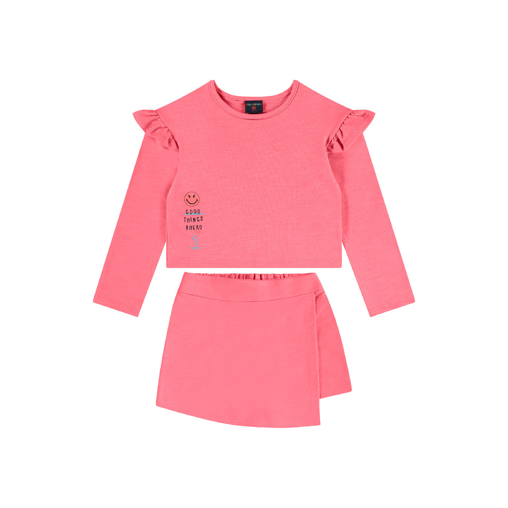 Conjunto Blusão e Short-Saia Guloseima