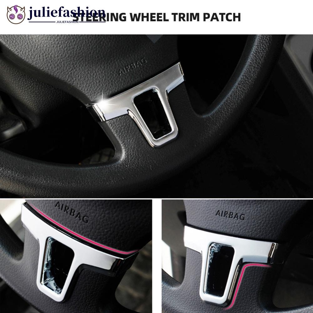 JULIEFASHION 1 Unidade/2 Unidades/3 Adesivo De Acabamento Da Tampa Decoração Do Volante Carro Adequado Para Volkswagen V