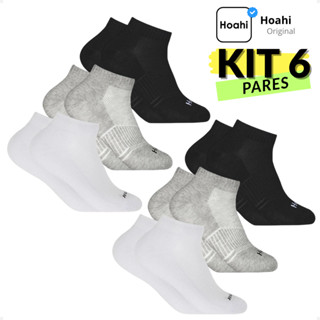 Kit 6 Pares Meias Cano Curto Soquete Algodão Hoahi Unisex em Oferta na Shopee