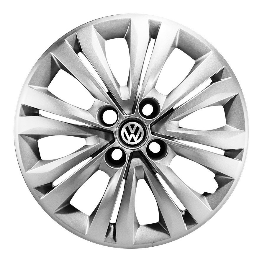 Calota Aro 15 Vw Gol G7 2017 2018 Prata + Emblema em Oferta na Shopee