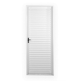 Porta de Aço MGM RQ60MM Laminada Esquerda 215x85cm Branco em Oferta na Shopee