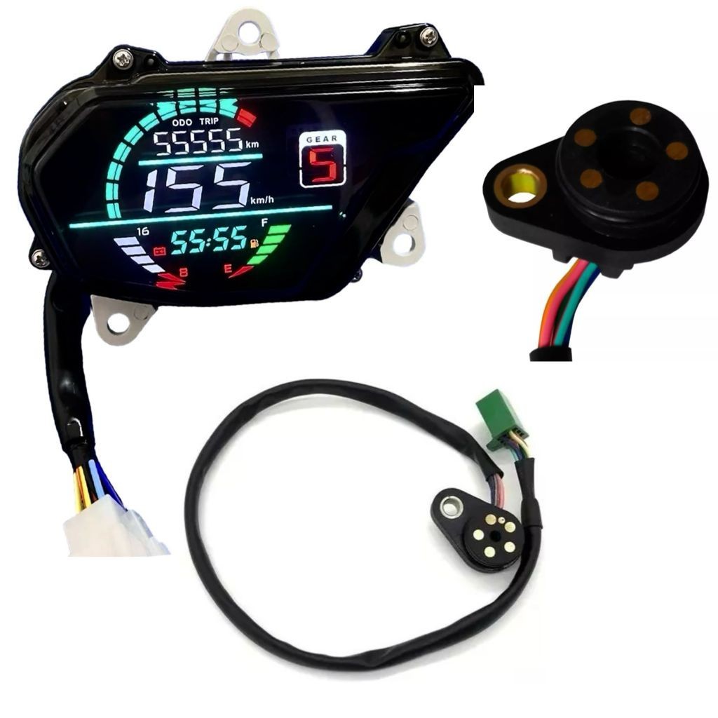Painel Digital Led + Sensor Marcha Honda Pop110i 110 2015 Á 2023 Popzinha Controle Velocímetro