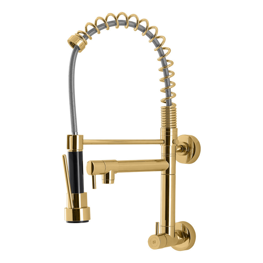 Torneira Parede Monocomando Gourmet Dourado em Oferta na Shopee