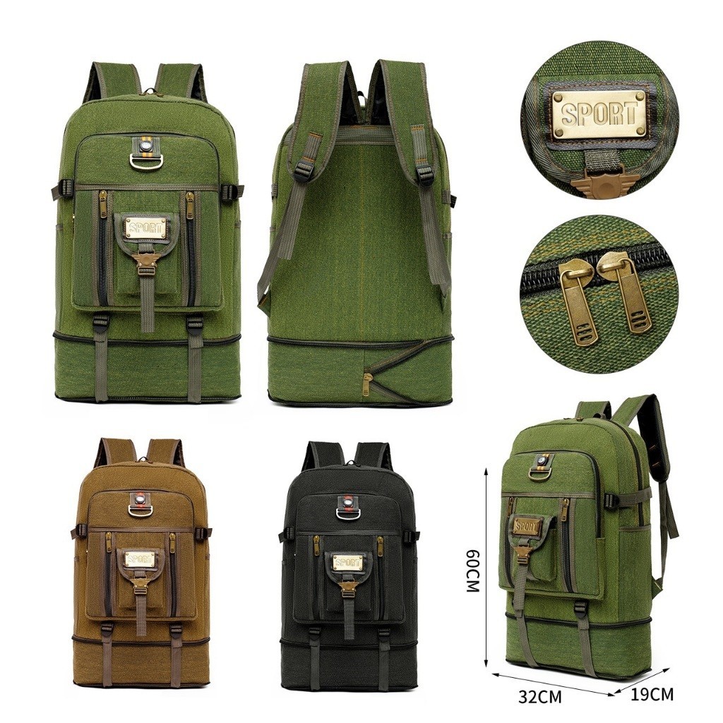 Mochila de Lona Masculina Grande Reforçada 50L Qualidad Resistênte RC-299 em Oferta na Shopee