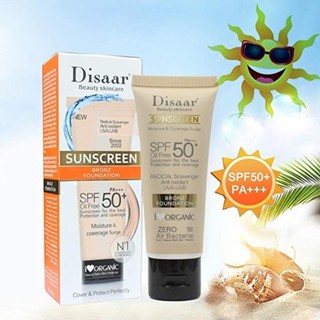 Protetor Solar Disaar FPS50 com Cor Efeito Base Toque Leve Proteção UVA/UVB em Oferta na Shopee