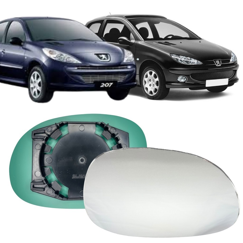 Vidro Espelho Retrovisor Peugeot 206/207 1999 2000 A 2014 Ld