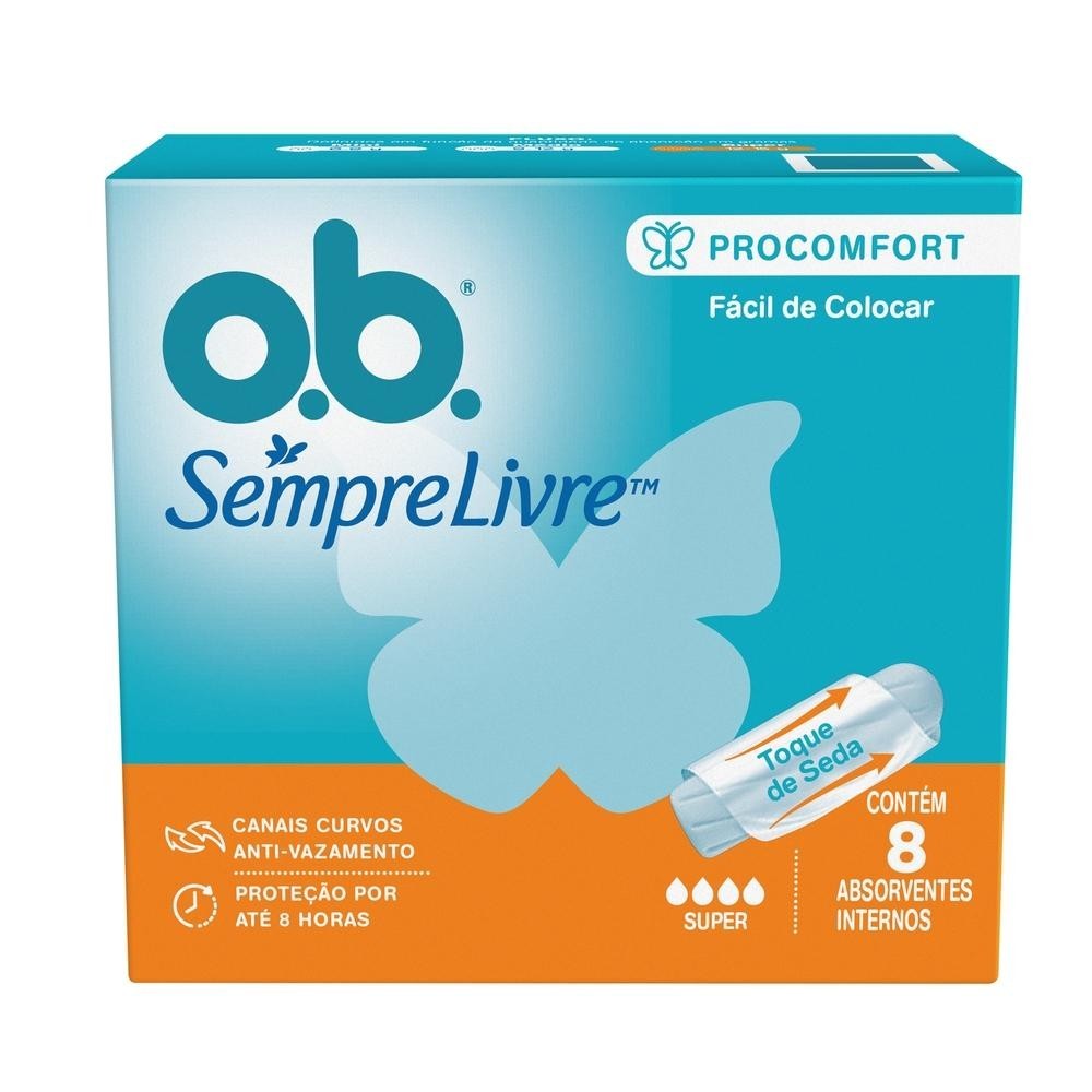 Absorvente Interno O.B. Procomfort Super 8 Unidades em Oferta na Shopee