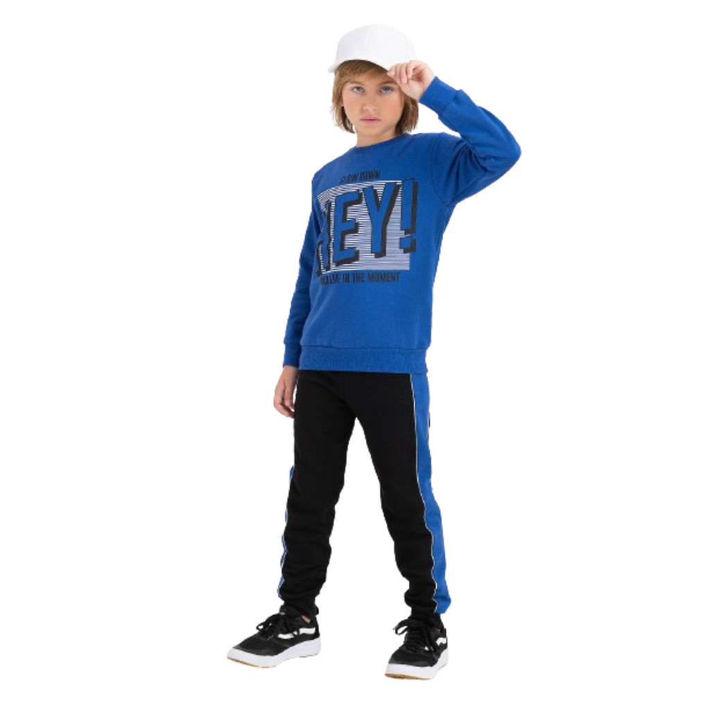 Conjunto moletom felpado menino inverno - moda