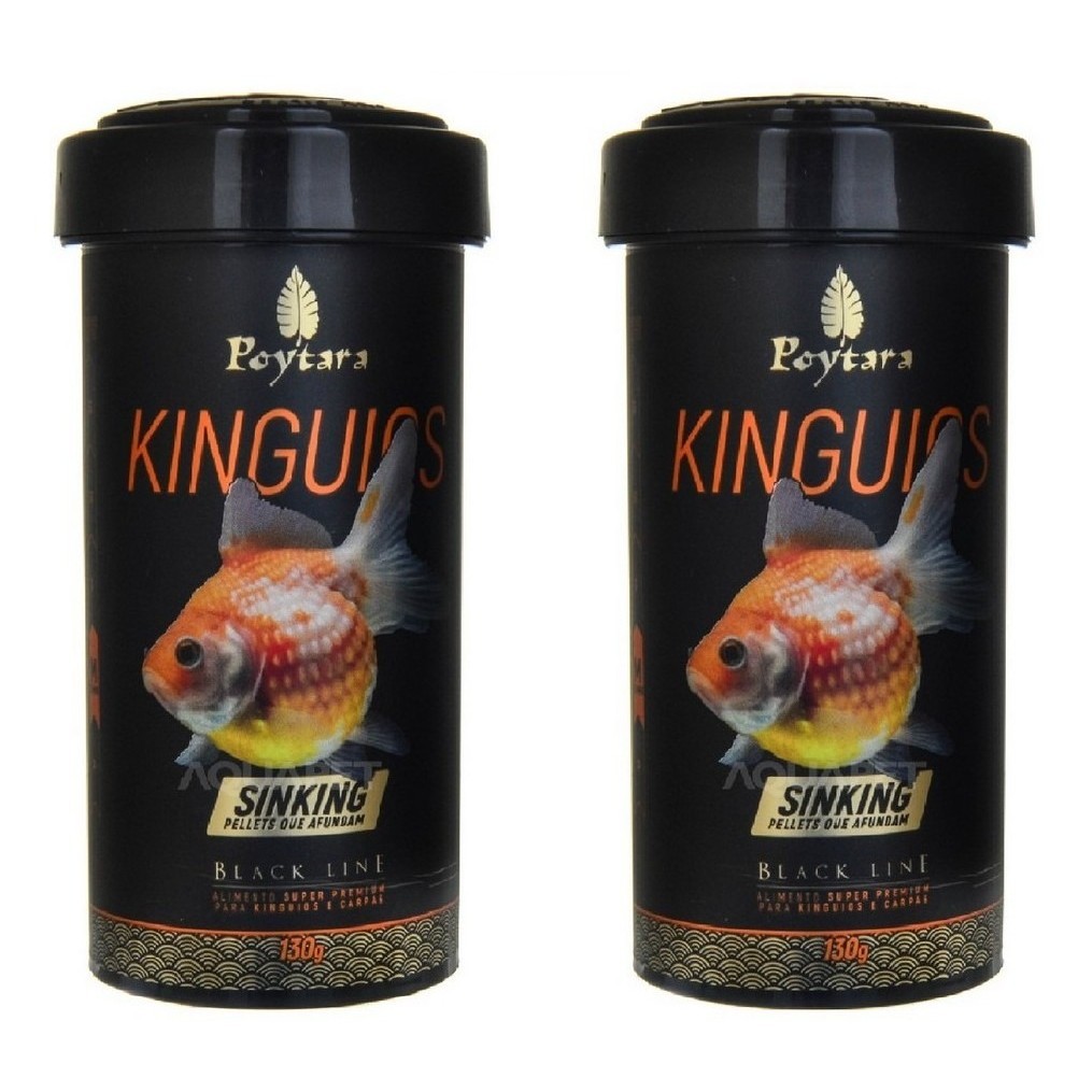 Poytara Kit 2unid. Ração P/kinguio Black Line Sinking 130g