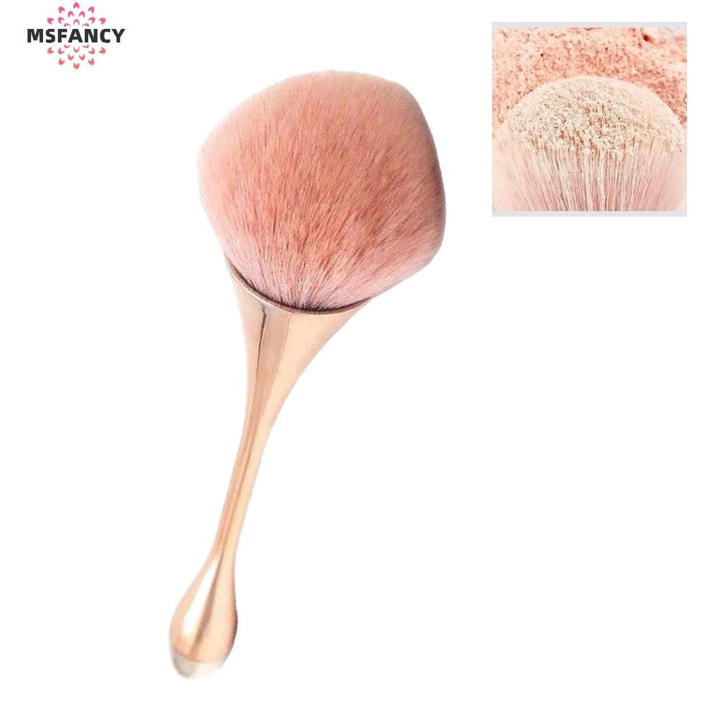 [Msfancy]Gold Blush Brush Eyebrows Makeup Eyelashes Makeup Plastic Handle Silky Soft