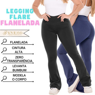 Calça Legging Flare Flanelada Leg Boca De Sino Bailarina em Oferta na Shopee