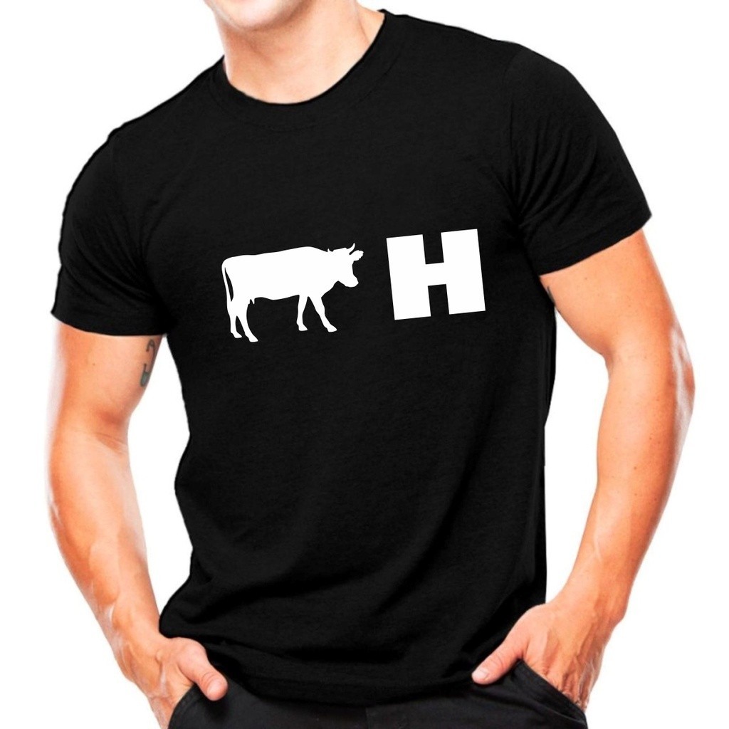 Camiseta Camisa Vaca H Frase Engraçada Leve Macio 100% Algodão