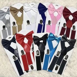 Kit Suspensório + Gravata Borboleta Infantil para Criança - Meninos e Meninas em Oferta na Shopee