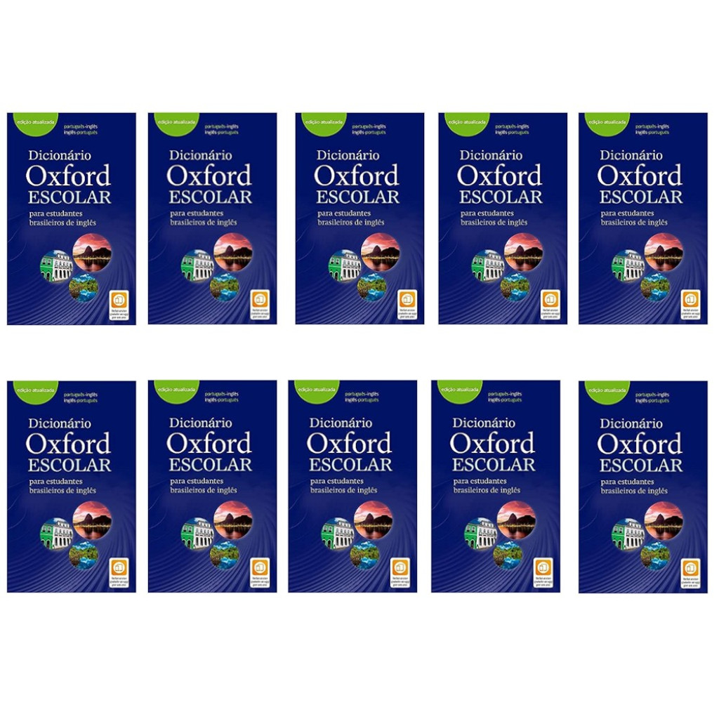 Kit 10 Dicionario Oxford Escolar Para Estudantes Brasileiros de Ingles