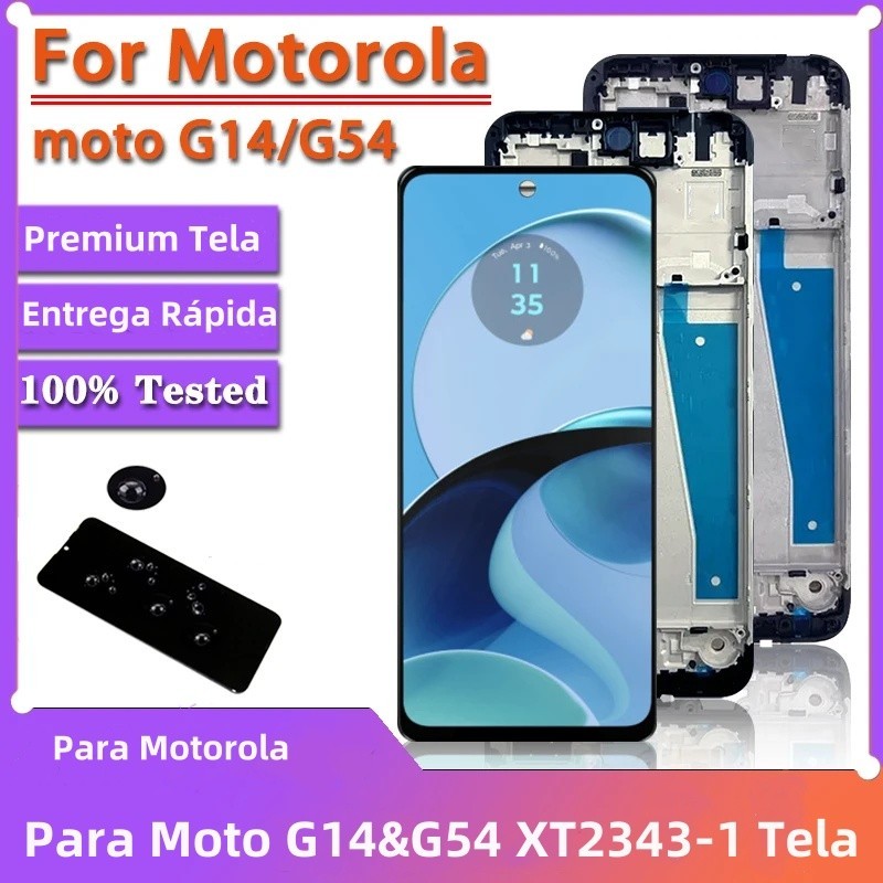 6.5" Vivid Display Para Motorola Moto G14&G54 Frontal Tela Com Aro Nova Lcd Comp