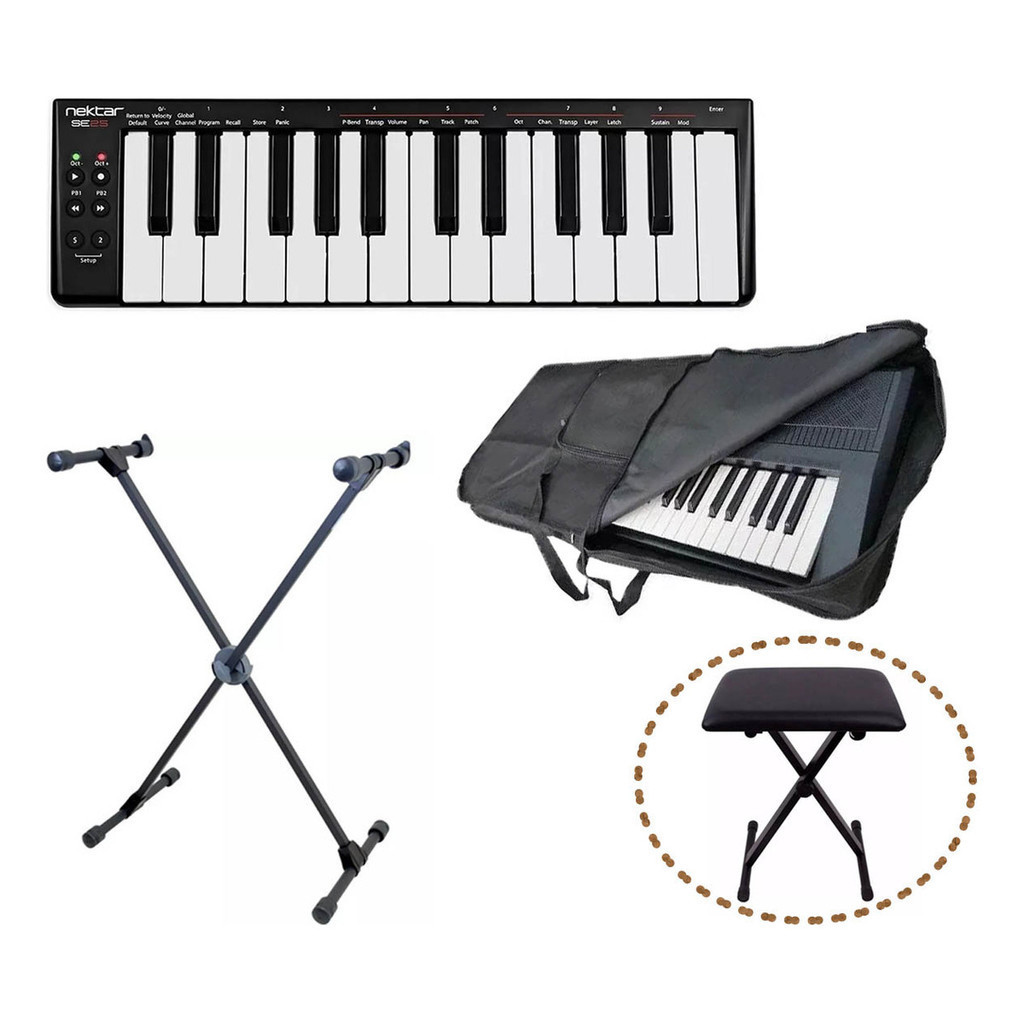 Se25 Nektar Teclado Controlador Midi + Banco/suporte/capa