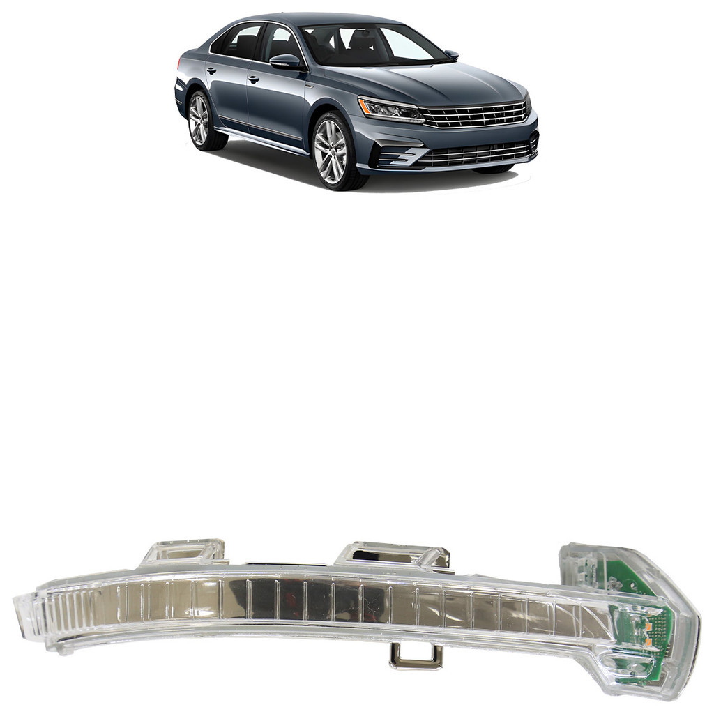 Pisca Seta Retrovisor Passat 2016 2017 2018 2019 Cristal Led Lente Estriada em Acrílico