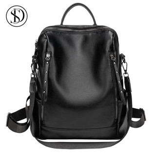 Mochila Feminina Em Couro PU Alta Qualidade Média Espaçosa Com Alça De Ombro em Oferta na Shopee