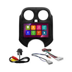 Kit Multimídia 9 Pol March 2010 2011 2012 2013 2014 Android 2Gb Ram 32Gb Flash Quad-Core 2 Din Preto Wifi Gps Tela Ips