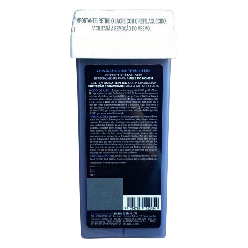 Kit 3 Ceras Roll-on Depilatória Men Powerful Homen Depimiel