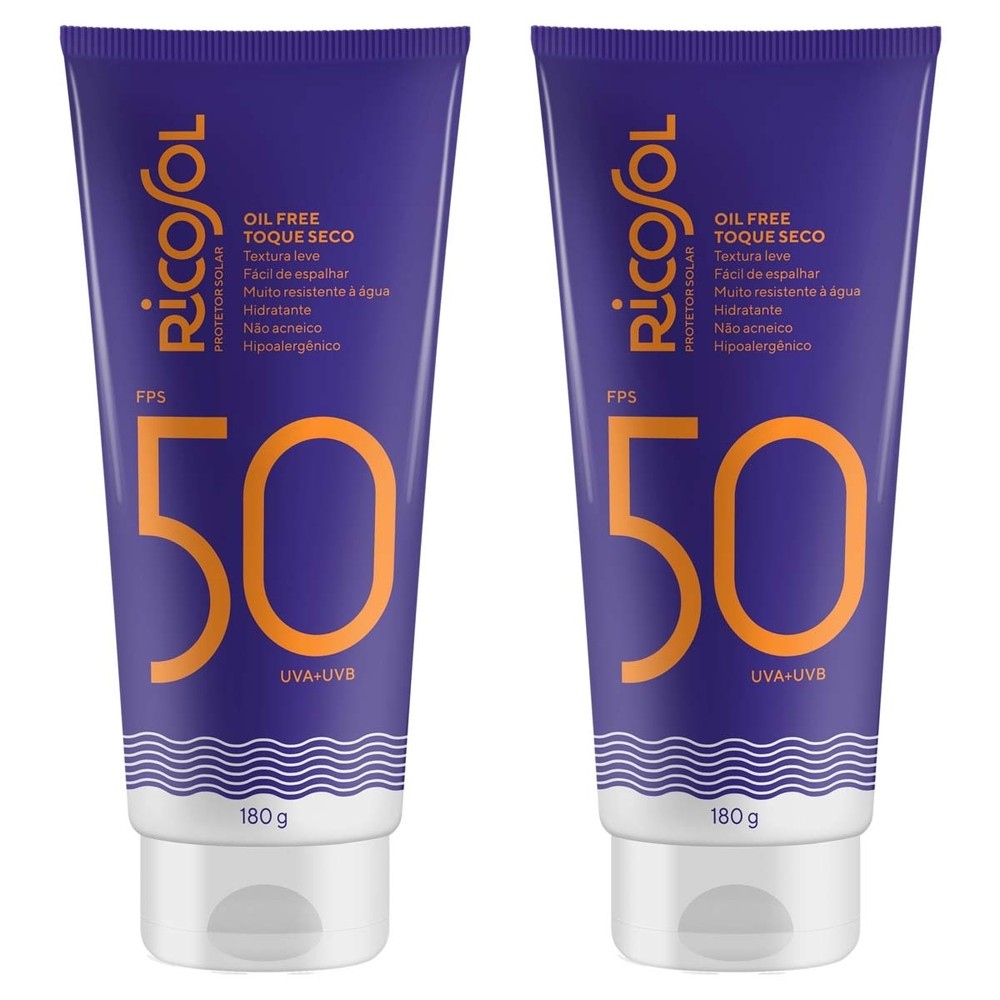 Kit 2 und Ricosol Protetor Solar FPS 50 - 180 G em Oferta na Shopee