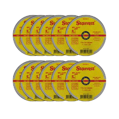 Kit 12 Disco Abrasivo Corte 178 16 222Mm Starrett DAC180-24