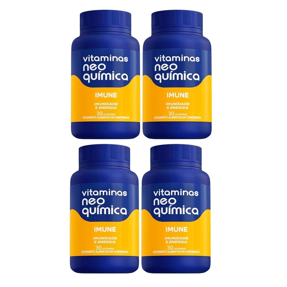 Kit 4 Vitaminas Imunidade e Energia 30 Cpr – Neo Química