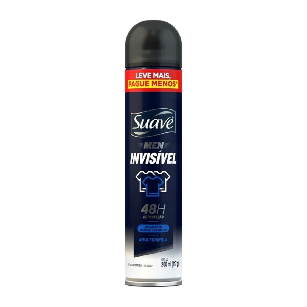 Desodorante Aerosol Suave Men Invisivel 48h 150ml em Oferta na Shopee