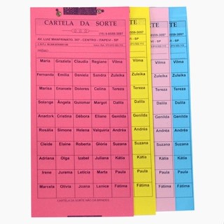 Kit 5 Rifas Com 200 Nomes e 5 Rifas Com 100 Nomes Cada em Oferta na Shopee