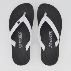 Chinelo Kenner Summer Preto e Branco