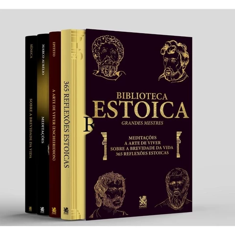 Biblioteca Estoica Grandes Mestres Vol. 01 - Box com 4 Livros