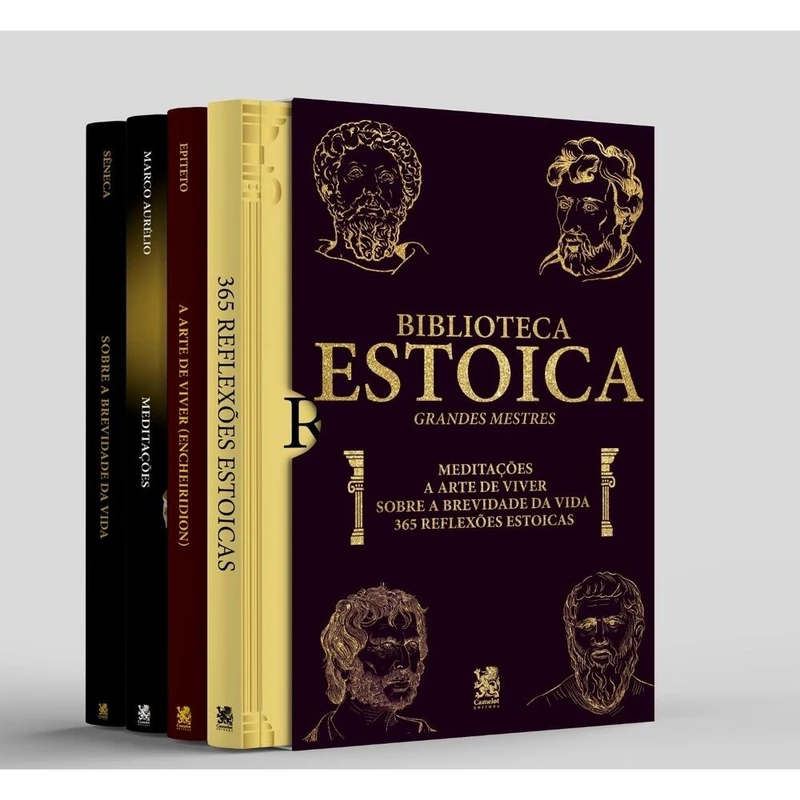 Box Biblioteca Estoica Grandes Mestres Vol 01 com 4 Livros